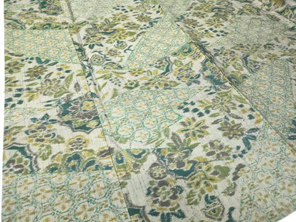平和屋着物▽上質な紬 単衣 花切嵌め文様 正絹 逸品 DAAV5640az