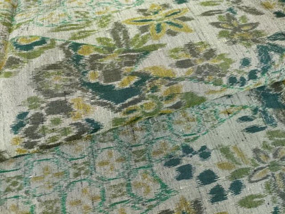 平和屋着物▽上質な紬 単衣 花切嵌め文様 正絹 逸品 DAAV5640az