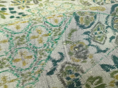 平和屋着物▽上質な紬 単衣 花切嵌め文様 正絹 逸品 DAAV5640az