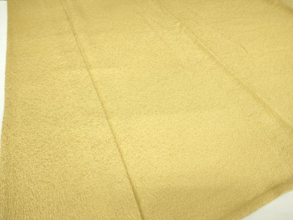 平和屋着物▽上質な色無地 単衣 蜂蜜色 ワンポイント 正絹 逸品 DAAV5641az