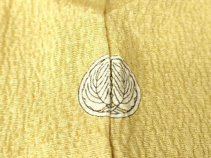 平和屋着物▽上質な色無地 単衣 蜂蜜色 ワンポイント 正絹 逸品 DAAV5641az