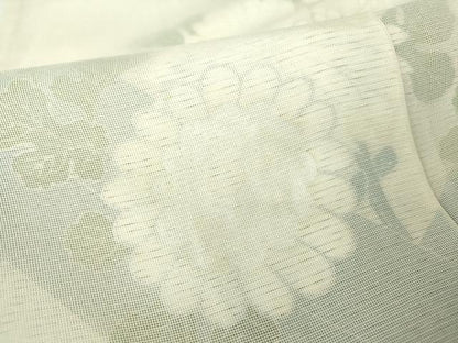 平和屋着物▽訪問着 無双 紗袷 紗×絽 水辺風景花文 銀彩 正絹 逸品 DAAV5644az