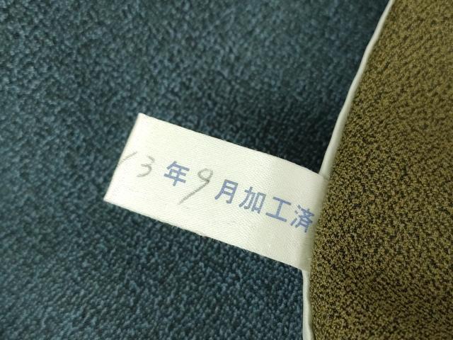 平和屋着物▽上質なお召 単衣 霞文 正絹 逸品 未使用 DAAV5648az