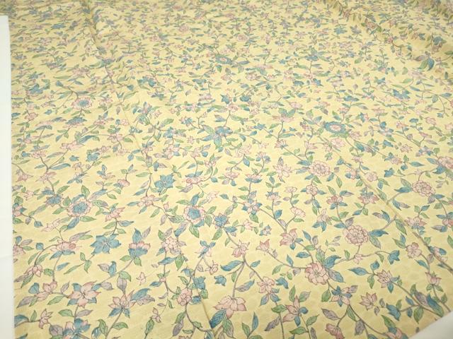 平和屋着物▽上質な小紋 単衣 枝花文 正絹 逸品 DAAV5654az