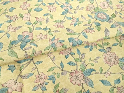 平和屋着物▽上質な小紋 単衣 枝花文 正絹 逸品 DAAV5654az