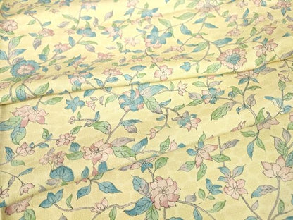 平和屋着物▽上質な小紋 単衣 枝花文 正絹 逸品 DAAV5654az