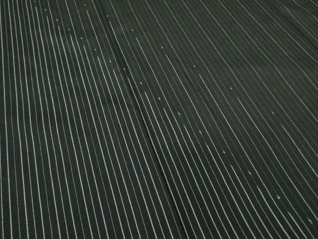 平和屋着物▽本塩沢 訪問着 単衣 斜線文 黒地 正絹 逸品 DAAV5656az