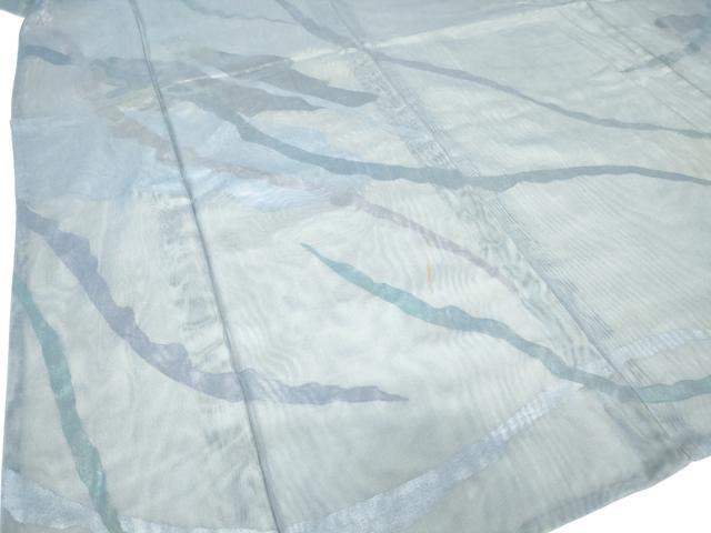 平和屋着物▽訪問着 無双 紗袷 紗×紗 流水文 銀彩 正絹 逸品 DAAV5657az