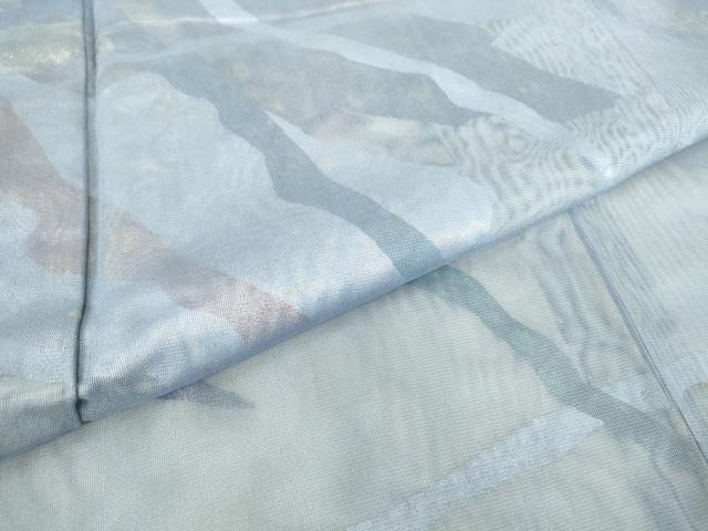 平和屋着物▽訪問着 無双 紗袷 紗×紗 流水文 銀彩 正絹 逸品 DAAV5657az
