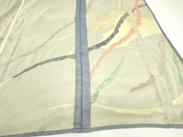 平和屋着物▽訪問着 無双 紗袷 紗×紗 流水文 銀彩 正絹 逸品 DAAV5657az