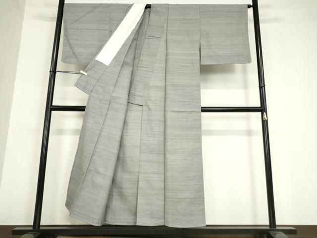 平和屋着物▽上質な紬 単衣 淡藤色 正絹 逸品 未使用 DAAV5659az