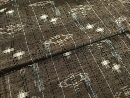 平和屋着物▽上質な紬 単衣 絣間道 正絹 逸品 DAAV5663az