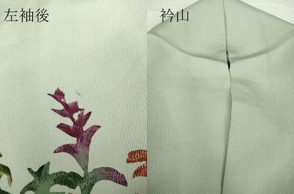平和屋着物▽訪問着 単衣 ろうけつ染め 草花文 正絹 逸品 DAAV5670az