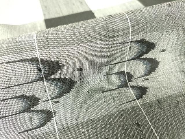 平和屋着物▽上質な紬 単衣 絣格子 正絹 逸品 DAAV5672az