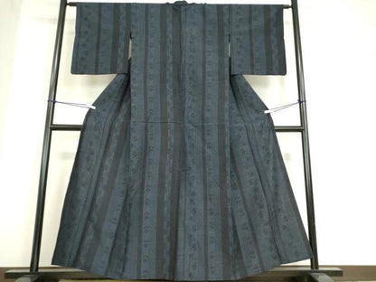 平和屋着物▽上質な紬 単衣 花間道 正絹 逸品 DAAV5674az