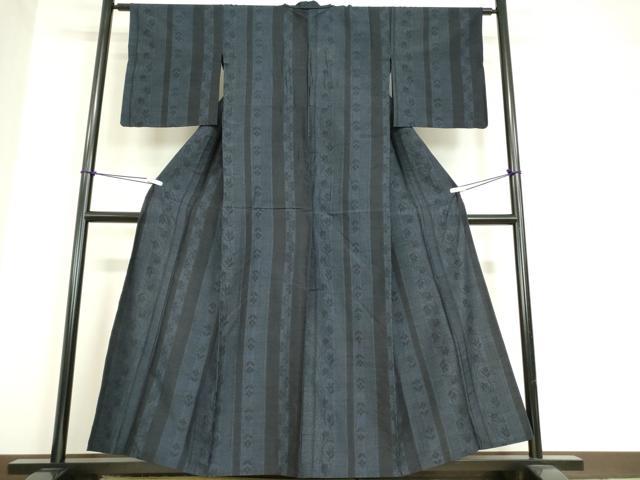 平和屋着物▽上質な紬 単衣 花間道 正絹 逸品 DAAV5674az