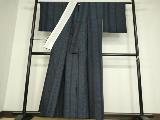 平和屋着物▽上質な紬 単衣 花間道 正絹 逸品 DAAV5674az