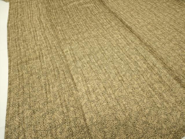 平和屋着物▽江戸小紋 単衣 草葉文 正絹 逸品 DAAV5675az