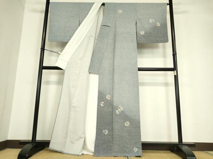 平和屋着物▽訪問着 単衣 花丸文 正絹 逸品 DAAV5678az