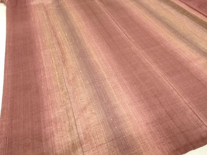 平和屋着物▽上質な紬 単衣 霞間道 正絹 逸品 DAAV5683az