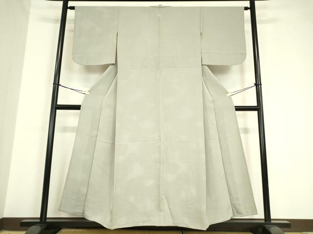 平和屋着物▽上質な色無地 単衣 霞地紋 豆がら茶色 正絹 逸品 DAAV5685az