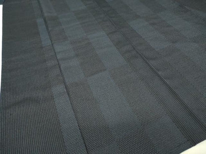平和屋着物▽本塩沢　単衣　変わり市松文　110亀甲　正絹　逸品　DAAV5688az