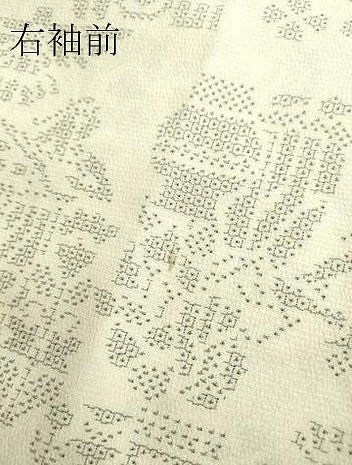 平和屋着物▽本塩沢　単衣　壁画人物花文　110亀甲　証紙付き　正絹　逸品　DAAV5690az