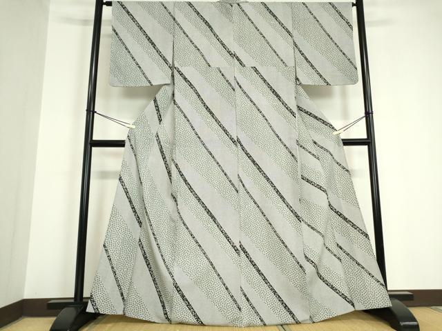 平和屋着物▽小紋 単衣 小花 洗える着物 DAAV5698az