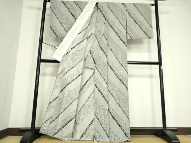 平和屋着物▽小紋 単衣 小花 洗える着物 DAAV5698az