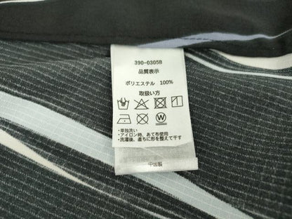 平和屋着物▽小紋 単衣 紅梅織 変わり縞 黒地 洗える着物 DAAV5700az