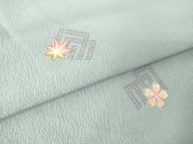平和屋着物▽小紋 単衣 源氏香花文 洗える着物 DAAV5706az