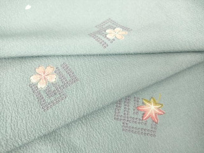 平和屋着物▽小紋 単衣 源氏香花文 洗える着物 DAAV5706az