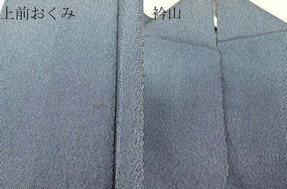 平和屋着物▽江戸小紋 単衣 万筋 紺色×白色 洗える着物 DAAV5709az