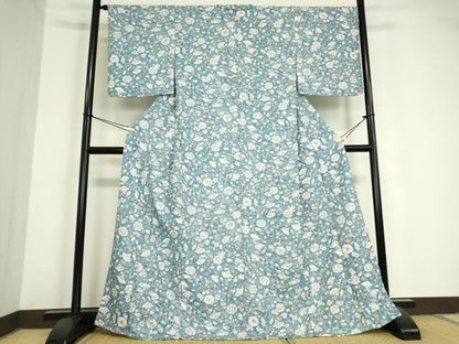 平和屋着物▽小紋 単衣 辻が花 洗える着物 DAAV5711az