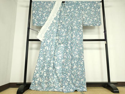 平和屋着物▽小紋 単衣 辻が花 洗える着物 DAAV5711az