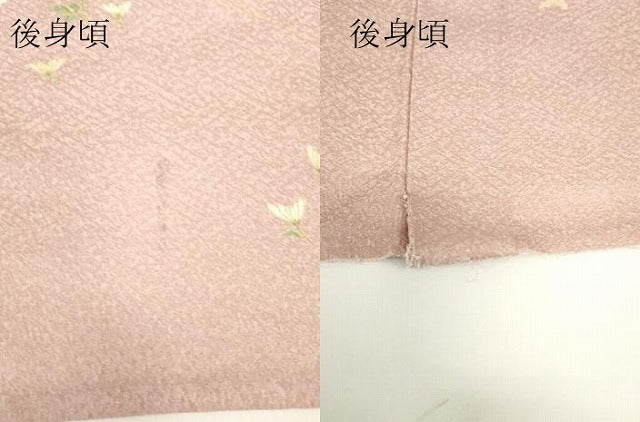 平和屋着物▽小紋　単衣　裏菊　洗える着物　DAAV5715az