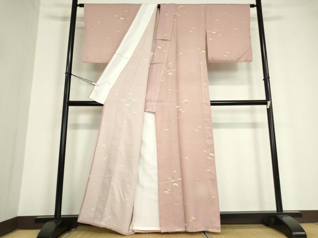 平和屋着物▽小紋　単衣　裏菊　洗える着物　DAAV5715az