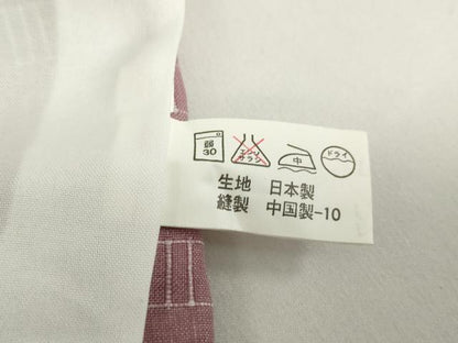 平和屋着物▽小紋 単衣 舞桜文 洗える着物 DAAV5730az