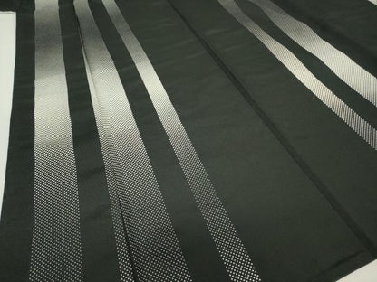 平和屋着物▽小紋 単衣 間道 黒地 洗える着物 未使用 DAAV5735az