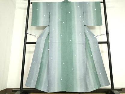 平和屋着物▽上質な小紋 単衣 絞り 箔散らし 正絹 逸品 未使用 DAAV5755az