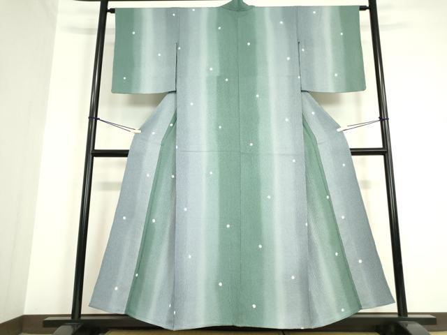 平和屋着物▽上質な小紋 単衣 絞り 箔散らし 正絹 逸品 未使用 DAAV5755az