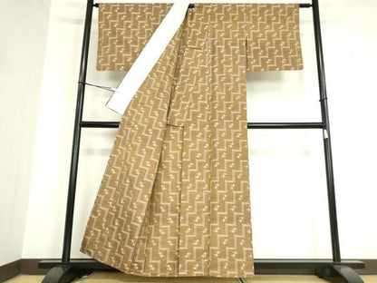 平和屋着物▽本場琉球絣 紬 単衣 正絹 逸品 DAAV5757az