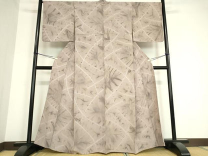 平和屋着物▽上質な小紋 単衣 絞り 霞斜線文 正絹 逸品 DAAV5758az