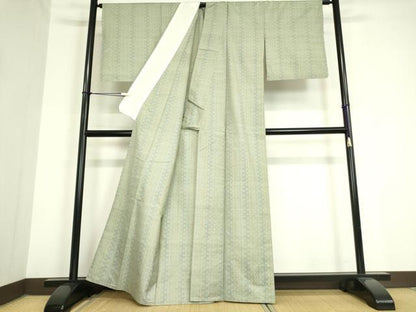 平和屋着物▽本場大島紬 単衣 7マルキ 菱繋ぎ 正絹 逸品 DAAV5760az