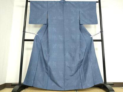 平和屋着物▽上質な紬 単衣 絣文 正絹 逸品 DAAV5761az
