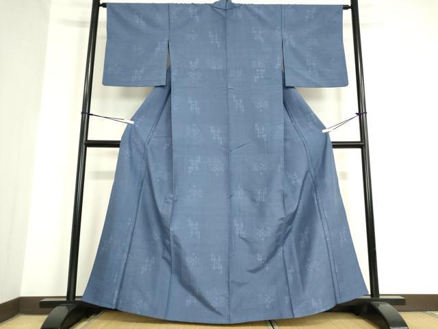 平和屋着物▽上質な紬 単衣 絣文 正絹 逸品 DAAV5761az