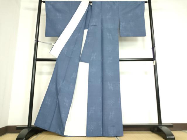平和屋着物▽上質な紬 単衣 絣文 正絹 逸品 DAAV5761az