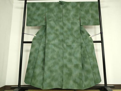 平和屋着物▽上質な紬 単衣 霞文 正絹 逸品 DAAV5766az