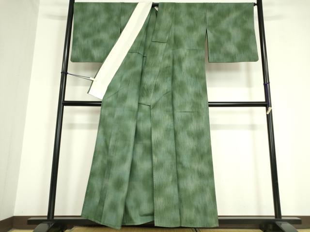 平和屋着物▽上質な紬 単衣 霞文 正絹 逸品 DAAV5766az