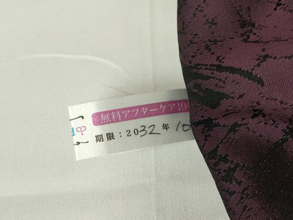 平和屋着物▽上質なお召 単衣 抽象文様 正絹 逸品 未使用 DAAV5771az
